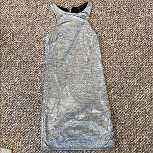 Tight silver dress